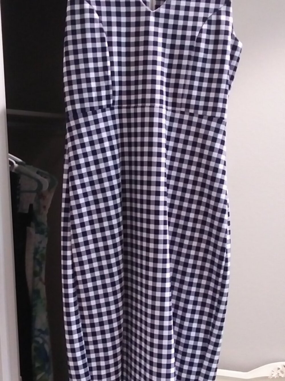 Gingham Pencil Dress (Nina Leonard)